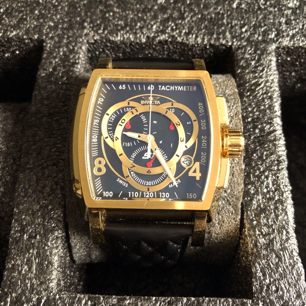 Men’s brand-new Invicta S1 Rally Watch. Black/Gold